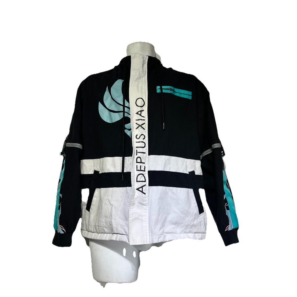 xiao star anime vigilant yaksha full zip hooded jacket Size M